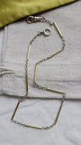 Antique Art Deco 14K Two-Tone Ornate Bar Link Watch Fob Chain Choker Necklace