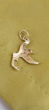 Vintage 14K Gold Bird Charm Pendant, Lucky Charm