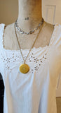 Antique 14K Solid Gold 0.12-0.13CT Old Cut Diamond Locket Necklace, Carter, Gough & Co, Monogram EFB, Gift for Her