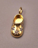 Vintage 14k Diamond Clog Shoe charm Pendant, Lucky Charm