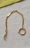 Antique Gold Filled A&Z Watch Chain with Extra Large Size Spring Clasp Swivel Dog Clip Set, Chain Connector Extender, Charm Holder