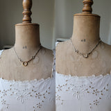 Antique French Edwardian Platinum Pearl Watch Fob Chain Choker Necklace, Gift for Her