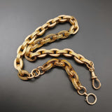 Antique Late Victorian 10k Watch Chain Choker Necklace, 16&3/8", Gift for Her