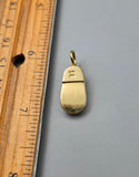 Vintage 14k Diamond Clog Shoe charm Pendant, Lucky Charm