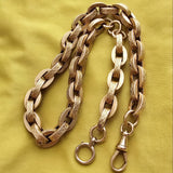 Antique Late Victorian 10k Watch Chain Choker Necklace, 16&3/8", Gift for Her