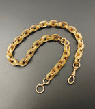Antique Late Victorian 10k Watch Chain Choker Necklace, 16&3/8", Gift for Her