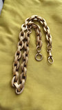 Antique Late Victorian 10k Watch Chain Choker Necklace, 16&3/8", Gift for Her