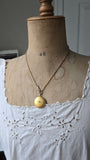 Antique 10K Solid Gold Rose Cut Diamond Starburst Round Shape Photo Locket, Monogram BGA, Gift for Her