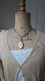 Victorian Etruscan Revival 14K Gold Seed Pearl Oval Locket - Circa 1880s