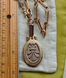 Victorian Etruscan Revival 14K Gold Seed Pearl Oval Locket - Circa 1880s