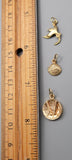 Vintage 14K Gold Bird Charm Pendant, Lucky Charm