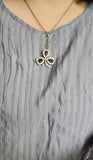 Antique 14K Gold GIA Cambodia No Heat Sapphire Old Mine Old European Cut Diamond Clover Flower Floral Brooch Pendant