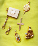 Vintage 14k Diamond Clog Shoe charm Pendant, Lucky Charm