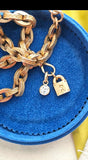 Antique Late Victorian 10k Watch Chain Choker Necklace, 16&3/8", Gift for Her