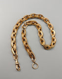 Antique Late Victorian 10k Watch Chain Choker Necklace, 16&3/8", Gift for Her