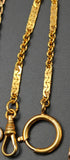 Antique Gold Filled A&Z Watch Chain with Extra Large Size Spring Clasp Swivel Dog Clip Set, Chain Connector Extender, Charm Holder