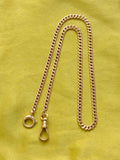 Antique 14k Curb Link Watch Chain Necklace, Gift for Her