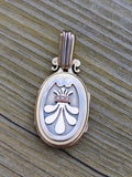 Victorian Etruscan Revival 14K Gold Seed Pearl Oval Locket - Circa 1880s