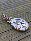 Victorian Etruscan Revival 14K Gold Seed Pearl Oval Locket - Circa 1880s