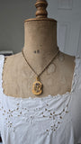Antique Victorian 17" Gold Filled Ornate Heavy Gauge Interlocking Link Collar Chain, Gift for Her