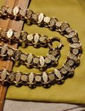 Antique Victorian 14K Solid Gold Book Chain, Collar Locket Chain, Etruscan Revival Statement Necklace