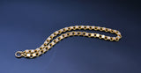Victorian 14K Solid Yellow Gold Ornate Floral Link Book Chain Necklace, Collar Locket Chain, 20" Statement Necklace