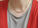 Antique Solid 10K Gold Long Short Link Watch Chain, 16 Inches, Watch Fob Locket Chain, Gift for Her
