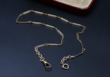 Antique Solid 10K Gold Long Short Link Watch Chain, 16 Inches, Watch Fob Locket Chain, Gift for Her