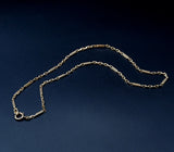 Antique Solid 14K Gold Ornate Bar Link Watch Chain, 16 Inches, Choker Necklace, Watch Fob Locket Chain