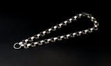 Victorian Sterling Silver Interlocking Ornate Link Book Chain Necklace, Collar Locket Chain, Statement Necklace