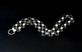 Victorian Sterling Silver Interlocking Ornate Link Book Chain Necklace, Collar Locket Chain, Statement Necklace