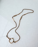 Antique Gold Filled Ornate link Big Bolt Clasp Albert Pocket Watch Chain, 18.25 Inches, Choker Necklace