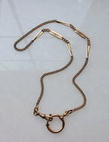 Antique Gold Filled Ornate link Big Bolt Clasp Albert Pocket Watch Chain, 18.25 Inches, Choker Necklace Media 1 of 8