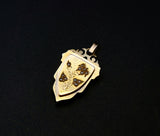 Antique Victorian European French 18K Gold Shield Crest Shape Seed Pearl Photo Locket, Gift for Her