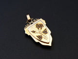 Antique Victorian European French 18K Gold Shield Crest Shape Seed Pearl Photo Locket