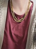 Georgian Regency 18K Gold Ornate Link Sautoir Long Chain Necklace, 42 Inches