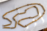 Georgian Regency 18K Gold Ornate Link Sautoir Long Chain Necklace, 42 Inches