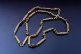 Georgian Regency 18K Gold Ornate Link Sautoir Long Chain Necklace, 42 Inches