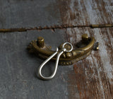 Large Oversized Antique Silver Shepherd Hook Swivel Clip, Charm Pendant Holder, Chain Connector