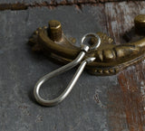 Large Oversized Antique Silver Shepherd Hook Swivel Clip, Charm Pendant Holder, Chain Connector
