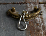 Large Oversized Antique Silver Shepherd Hook Swivel Clip, Charm Pendant Holder, Chain Connector