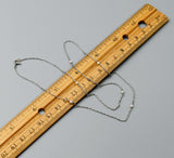 Estate Solid Platinum Seed Pearl Link Chain Necklace, 18" Long, Gift for Her