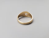 Antique 14K Yellow Gold Old European Cut Diamond Belcher Solitaire Ring, 0.45 CT, Size 8