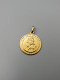 Vintage 18K Gold Saint Christopher Charm Pendant, Protection Talisman