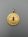 Vintage 18K Gold Saint Christopher Charm Pendant, Protection Talisman