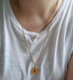 Vintage 18K Gold Saint Christopher Charm Pendant, Protection Talisman