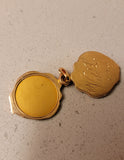 Antique Art Nouveau 18K Gold Repousse Lady Maiden Gibson Girl Slide Locket Necklace, Gift for Her