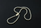Reserved Classic Mikimoto Akoya Pearl Single Strand Necklace, 6mm-6.5mm, Hand Knotted, 14K Yellow Gold Pearl Clasp, 17.5 Inches, Gift for Her