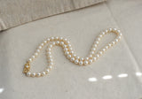 Reserved Classic Mikimoto Akoya Pearl Single Strand Necklace, 6mm-6.5mm, Hand Knotted, 14K Yellow Gold Pearl Clasp, 17.5 Inches, Gift for Her