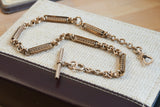Antique Gold Filled Ornate Pocket Watch Chain, 16&3/8 Inches, Choker Necklace